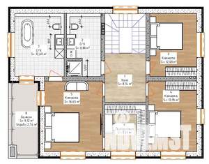Коттедж 203м², 2-этажный, участок 5 сот.