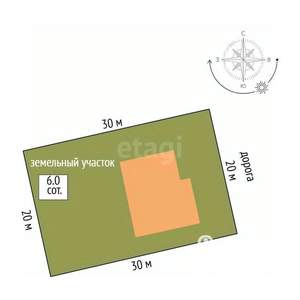 Дом 85м², 1-этажный, участок 6 сот.