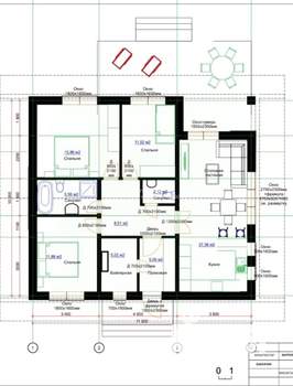 Дом 130м², 1-этажный, участок 6 сот.