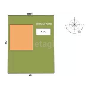 Дом 122м², 2-этажный, участок 6 сот.  