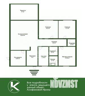 Дом 140м², 1-этажный, участок 6 сот.  