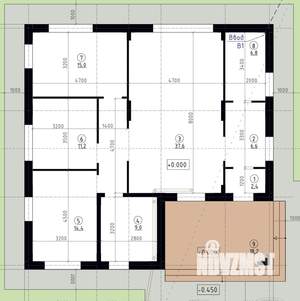 Коттедж 130м², 1-этажный, участок 5 сот.  