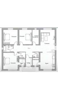 Дом 108м², 1-этажный, участок 5 сот.  