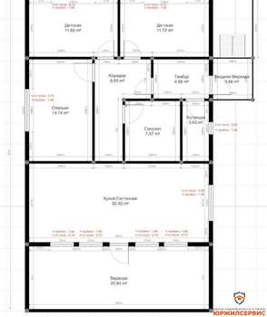 Дом 130м², 1-этажный, участок 6 сот.  