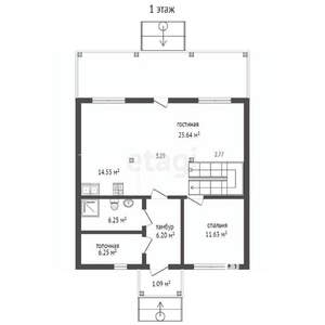 Дом 180м², 2-этажный, участок 6 сот.  