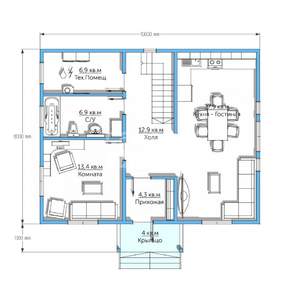 Дом 150м², 2-этажный, участок 8 сот.  