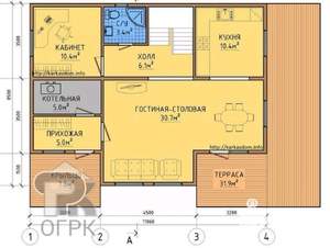 Коттедж 190м², 2-этажный, участок 6 сот.  