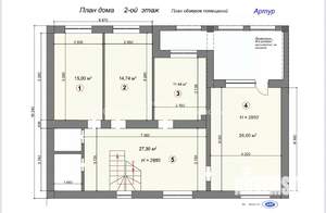 Коттедж 320м², 2-этажный, участок 10 сот.  