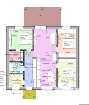 Дом 140м², 1-этажный, участок 6 сот.  