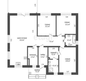 Дом 121м², 1-этажный, участок 7 сот.  
