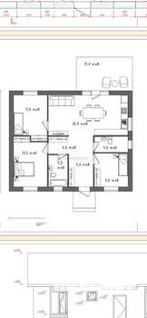 Дом 120м², 1-этажный, участок 7 сот.  