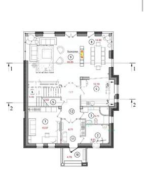 Дом 220м², 2-этажный, участок 220 сот.  