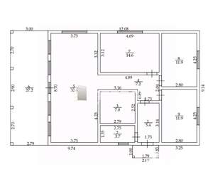 Дом 128м&sup2;, 1-этажный, участок 6 сот.  