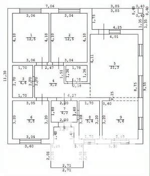 Дом 100м², 1-этажный, участок 7 сот.  