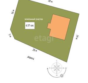 Дом 121м², 2-этажный, участок 6 сот.  