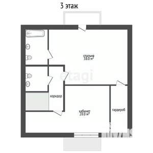Таунхаус 148м², 3-этажный, участок 3 сот.  