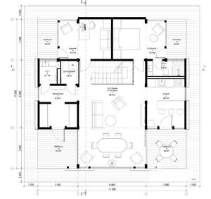 Дом 190м², 2-этажный, участок 9 сот.  