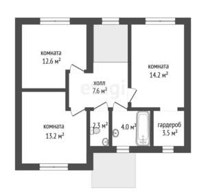 Дом 121м², 2-этажный, участок 6 сот.  