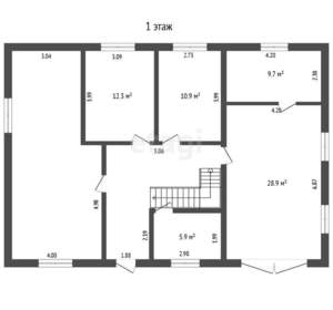 Дом 270м², 2-этажный, участок 6 сот.  