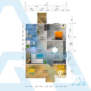 Дом 150м&sup2;, 2-этажный, участок 7 сот.  