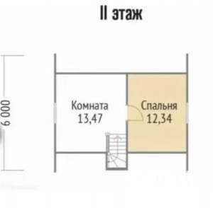 Дом 60м², 2-этажный, участок 6 сот.  