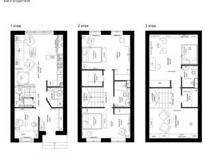 Дом 150м², 3-этажный, участок 2 сот.  