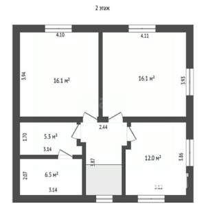 Дом 132м², 2-этажный, участок 6 сот.  