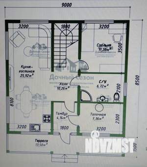 Дом 160м², 2-этажный, участок 7 сот.  