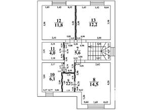 Дом 150м², 2-этажный, участок 6 сот.  