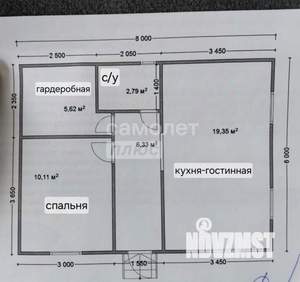 Дом 44м², 1-этажный, участок 10 сот.  