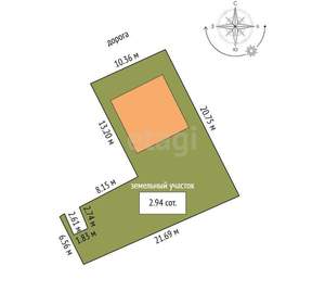Дом 160м², 2-этажный, участок 3 сот.  