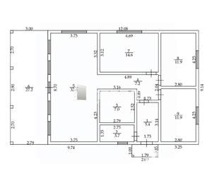 Дом 128м&sup2;, 1-этажный, участок 6 сот.  