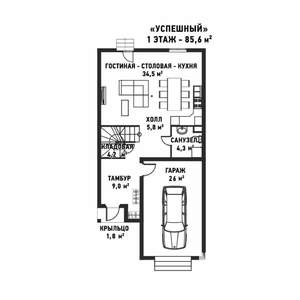 Коттедж 162м², 2-этажный, участок 6 сот.  