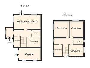 Коттедж 200м², 2-этажный, участок 9 сот.  