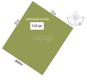 Дом 125м², 1-этажный, участок 5 сот.  