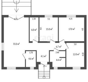 Дом 130м², 1-этажный, участок 5 сот.  