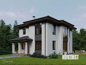 Дом 161м&sup2;, 2-этажный, участок 8 сот.  