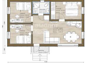 Дом 73м², 1-этажный, участок 10 сот.  