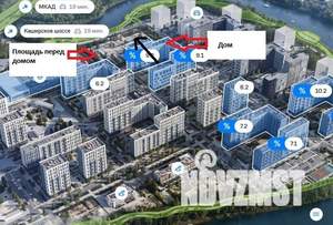 1-к квартира, на длительный срок, 34м2, 9/17 этаж
