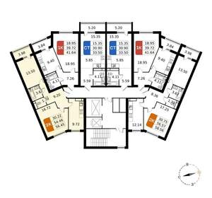 2-к квартира, вторичка, 56м2, 7/17 этаж