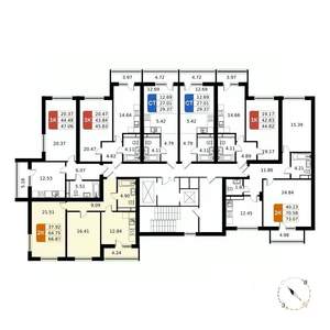 2-к квартира, вторичка, 67м2, 14/17 этаж