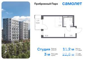 Студия квартира, вторичка, 23м2, 11/12 этаж