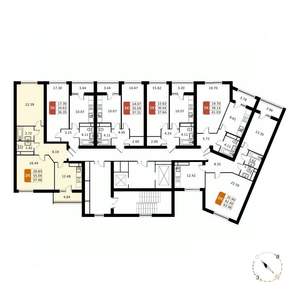 2-к квартира, вторичка, 57м2, 13/17 этаж