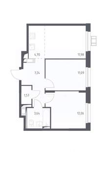 3-к квартира, вторичка, 53м2, 15/17 этаж
