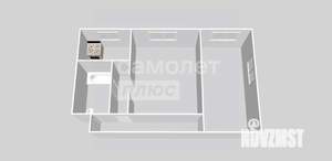 2-к квартира, вторичка, 43м2, 1/4 этаж