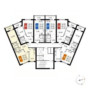 2-к квартира, вторичка, 56м2, 10/17 этаж