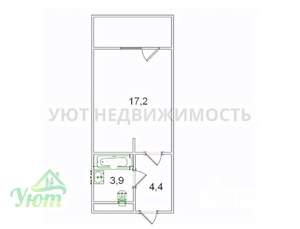 Студия квартира, вторичка, 26м2, 15/17 этаж