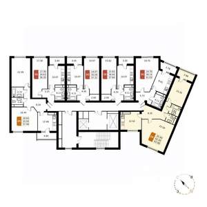 2-к квартира, вторичка, 64м2, 15/17 этаж