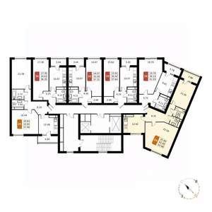 2-к квартира, вторичка, 64м2, 4/17 этаж