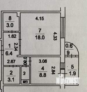 1-к квартира, вторичка, 46м2, 10/17 этаж